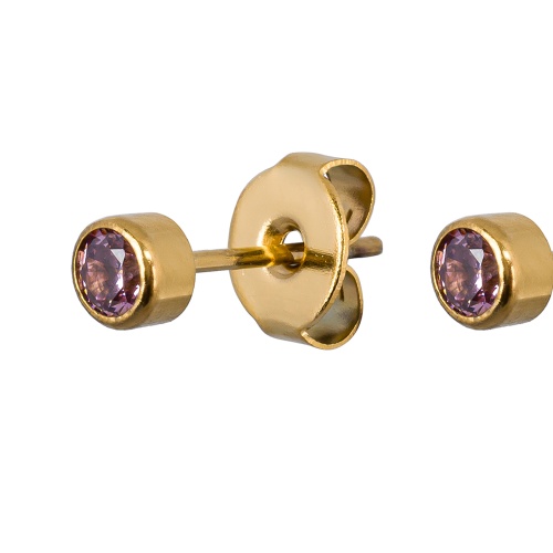 Пусеты Fiore Luna Cubic zirconia Rhodolite, SWE0128 PH G фото 3